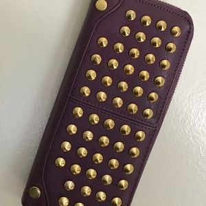 Vegan Leather Purple Clutch Bag